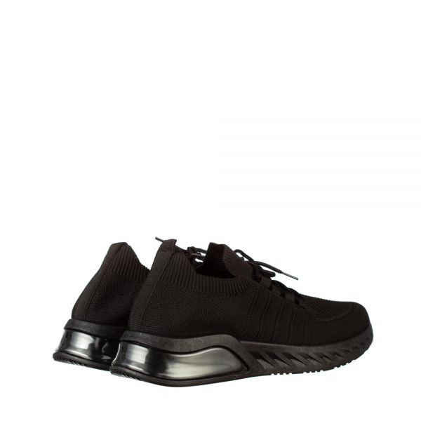 Ανδρικά αθλητικά παπούτσια μαύρα από ύφασμα Brock, 4 - Kalapod.gr